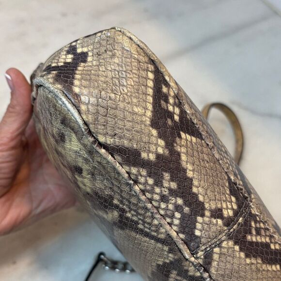 Michael Kors Bag Purse Crossbody Handbag Snake Print Leather Pocketbook - Picture 9 of 16